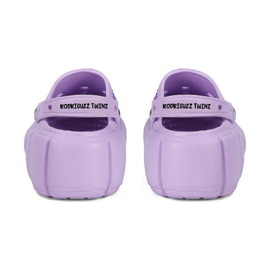 TWINZ PURPLE BLING - PLATFORM SLIDES