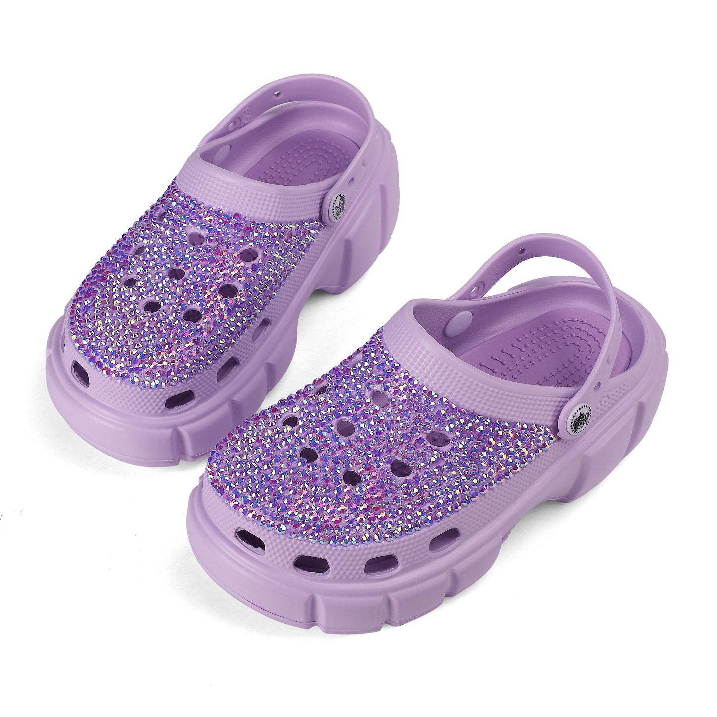 TWINZ PURPLE BLING - PLATFORM SLIDES